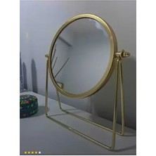 Şık Metal Gold Makyaj Aynası Anneler Günü Hediyesi Kullanım Alanı ile Özel Tasarım