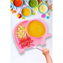 Wappa Fil Model 2 Bölmeli Mama Tabağı Seti BPA İçermez Özellikleri ile Bebekler İçin Güvenli Beslenme