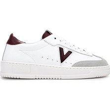 Mario Valentino Kadın Hakiki Deri Beyaz/bordo Sneakers & Spor Ayakkabı 1040 95S7004 Bn Ayk SK25-26 Whıte/bordeaux