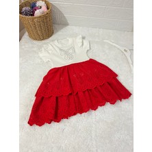 Kız Çocuk Fisto Etekli 6 Farklı Renkli Kat Kat Elbise