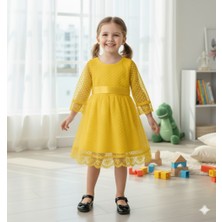 Dantelli Tül Elbise Kızçocuk