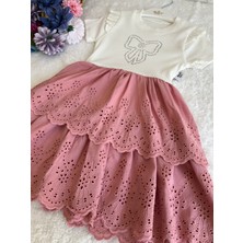 Kız Çocuk Fisto Etekli 6 Farklı Renkli Kat Kat Elbise