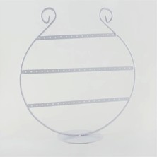 Ithal Metal Beyaz Renk 29X29 cm Küpe Standı