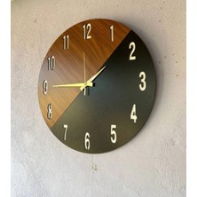 Duvar Saati - Ahşap Duvar Saati -Sağlam ve Uygun Hediye Şık - Modern Saat No:10