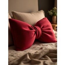 Fiyonk Görünümlü Xxl Dekoratif Keten Kumaş Yastık Dolgulu Fiyonk Hediye Yastık Kırlent (40X60CM)