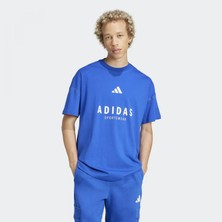 Adidas All Szn Graphic Erkek Mavi Tişört - JJ3661