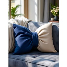 Fiyonk Görünümlü Dekoratif Keten Kumaş Yastık Dolgulu Fiyonk Hediye Yastık Kırlent (30X40CM))