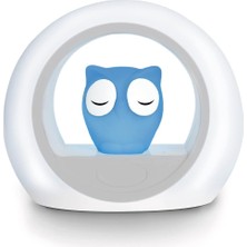 Kids Lou Ağlama Sensörlü Baykuş Gece Lambası, Mavi