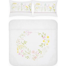 Özdilek Jardin De Flor Beyaz Ranforce Çift Kişilik Nevresim Takımı – %100 Pamuk, 200X220 cm