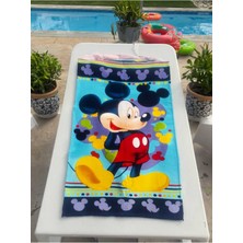 Lisanslı Mickey Mouse Plaj Havlusu – 70X140 Cm, %100 Pamuk, Çocuklar Için