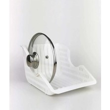 Mutfak Kapak Düzenleyici – Beyaz Plastik Çok Bölmeli Organizer