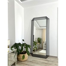 Effe Yapı Dekor Siyah Metal Çerçeveli 180x80 Cm Dekoratif Ayna