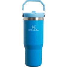 Stanley The Iceflow Flip Straw Pipetli Termos Bardak 0.89 L Azur Mavisi Mavi
