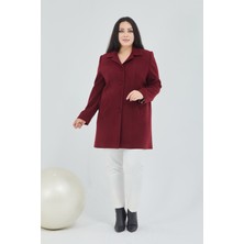 Fagi Kadın Büyük Beden  Klasik  Yaka Kaban