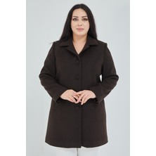 Fagi Kadın Büyük Beden  Klasik  Yaka Kaban