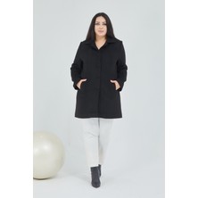 Fagi Kadın Büyük Beden  Klasik  Yaka Kaban