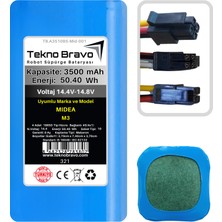 Tekno Bravo (Midea M3 Uyumlu) 3500MAH 50,4WH Robot Süpürge Yedek Bataryası