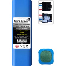 Tekno Bravo (Xiaomi S10T STFCR01SZ Uyumlu) 6400MAH 92,16WH Robot Süpürge Yedek Bataryası