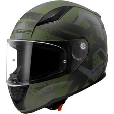 Ls2 Rapıd 2 Thunder Bırds Mat Yeşil-Siyah-Gri Kask