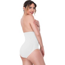 Beyaz Mı Emay 2080 Yüksek Bel Çıtçıtlı Slip Korse