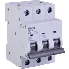 10VTB-3C25 Otomatik Sigorta 10KA C Tipi 3 Kutup 25A