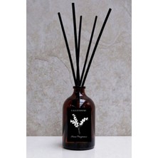 Lalezen Home Bambu Çubuklu Oda Kokusu Vanilya Aromalı Amber Cam Şişe 100 ml Kahverengi