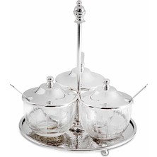 Alula Standlı 3'lü Baharat Seti 16,5X16,5X18,5 cm