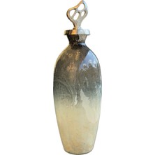 Opal Mist Gümüş Döküm Kapaklı Vazo Küçük Boy