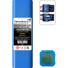 Tekno Bravo (Neabot Nomo Q11 Uyumlu) 6400MAH 92,16WH Robot Süpürge Yedek Bataryası