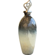 Opal Mist Gümüş Döküm Kapaklı Küp Büyük Boy