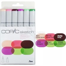 Copic Sketch Marker 6lı Set Froral Favorites 1