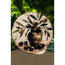 Uv Baskı Mdf Zeytin Desenli Duvar Süsü – 33X33 cm & 20X20 cm DT202