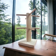 Bej Ahşap Takı Askısı, Şık ve Doğal Takı Düzenleyici