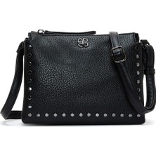 Kadın Siyah Uzun Askılı Metal Detaylı Çapraz Çanta 25WBD2467FT