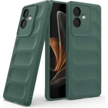 Oppo A3 Uyumlu Esnek Oyuklu Arka Yüzey Tasarımlı Şık Silikon Kapak Kılıf