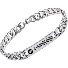 Spotify Şarkı Kodlu Unisex Çelik Bileklik Eşe Sevgiliye Arkadaşa Hediye ACK06ISP