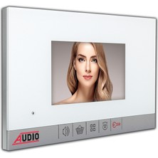 Audıo 001180 Bus Plus 4.3"görüntülü Diafon (Mekanik Butonlu) – Beyaz Şase