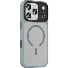 Apple iPhone 17 Pro Kılıf Mat Arka Yüzey Wireless Şarj Özellikli Redclick Flet M-Safe Kapak