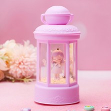 Fener Tasarımlı Sevimli Melek Figürlü Işıklı Kar Küresi Vip