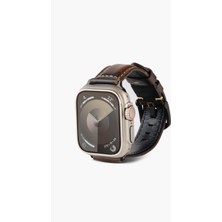 Watch of Royal Apple %100 Hakiki Deri Saat Kordonu Crazy Kahve Watch Ultra 9 8 7 6 Se 5 49MM 45 mm 44 mm 42 mm