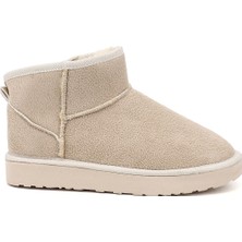 GÖNDERİ Kadın Bej  Mini Kürklü Bot