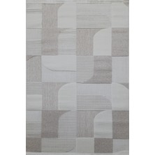 Bukle Soft Twister 0455G Bej-Beyaz Yolluk Salon Antre Koridor Halısı Yumuşak Dokuma Makine Halısı