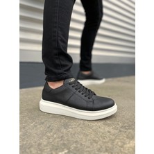 JY151 Boost Bağcıklı Cilt Erkek Günlük Sneaker Ayakkabı Cbt - Siyah