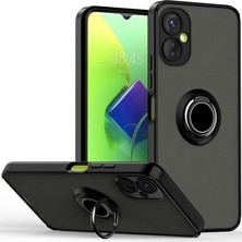 Pilanix Tecno Spark 9 Pro Kılıf Kamera Korumalı Yüzüklü Manyetik Standlı Arkası Buzlu Iring Kapak