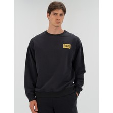 Everlast 1910 Classic Comfort Antrasit Erkek Sweatshirt Düz Desenli Rahat Kesim