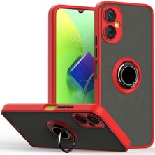 Pilanix Tecno Spark 9 Pro Kılıf Kamera Korumalı Yüzüklü Manyetik Standlı Arkası Buzlu Iring Kapak