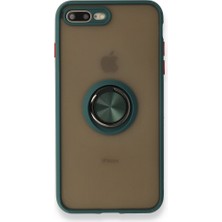 Pilanix Apple Iphone 8  Plus Kılıf Kamera Korumalı Yüzüklü Manyetik Standlı Arkası Buzlu Iring Kapak