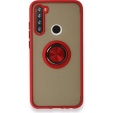 Pilanix Xiaomi Redmi Note 8 Kılıf Kamera Korumalı Yüzüklü Manyetik Standlı Arkası Buzlu Iring Kapak