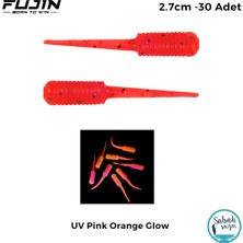 Fujin Baby Fry Lrf Silikon 2.7 cm Uv Pink Orange Glow (30 Adet)
