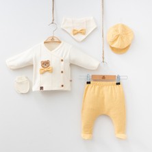 Erkek Bebek Minizeyn 0-3 Ay Süzene Ayıcık 5 Li Set %100 Pamuk